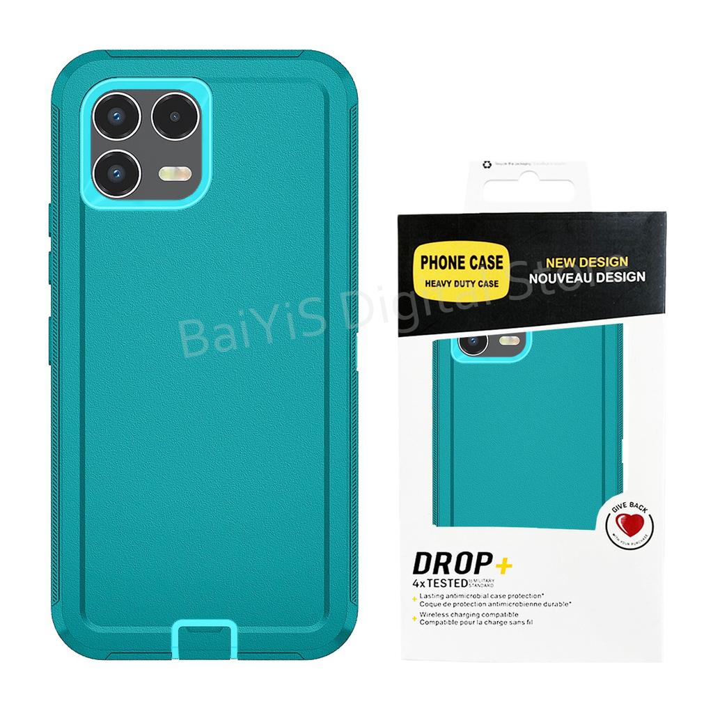 Casual Durable Heavy Duty Hybrid Defender Phone Case For T-Mobile Revvl 8 7 Pro 3-Layer Armor Shockproof Protective Cover