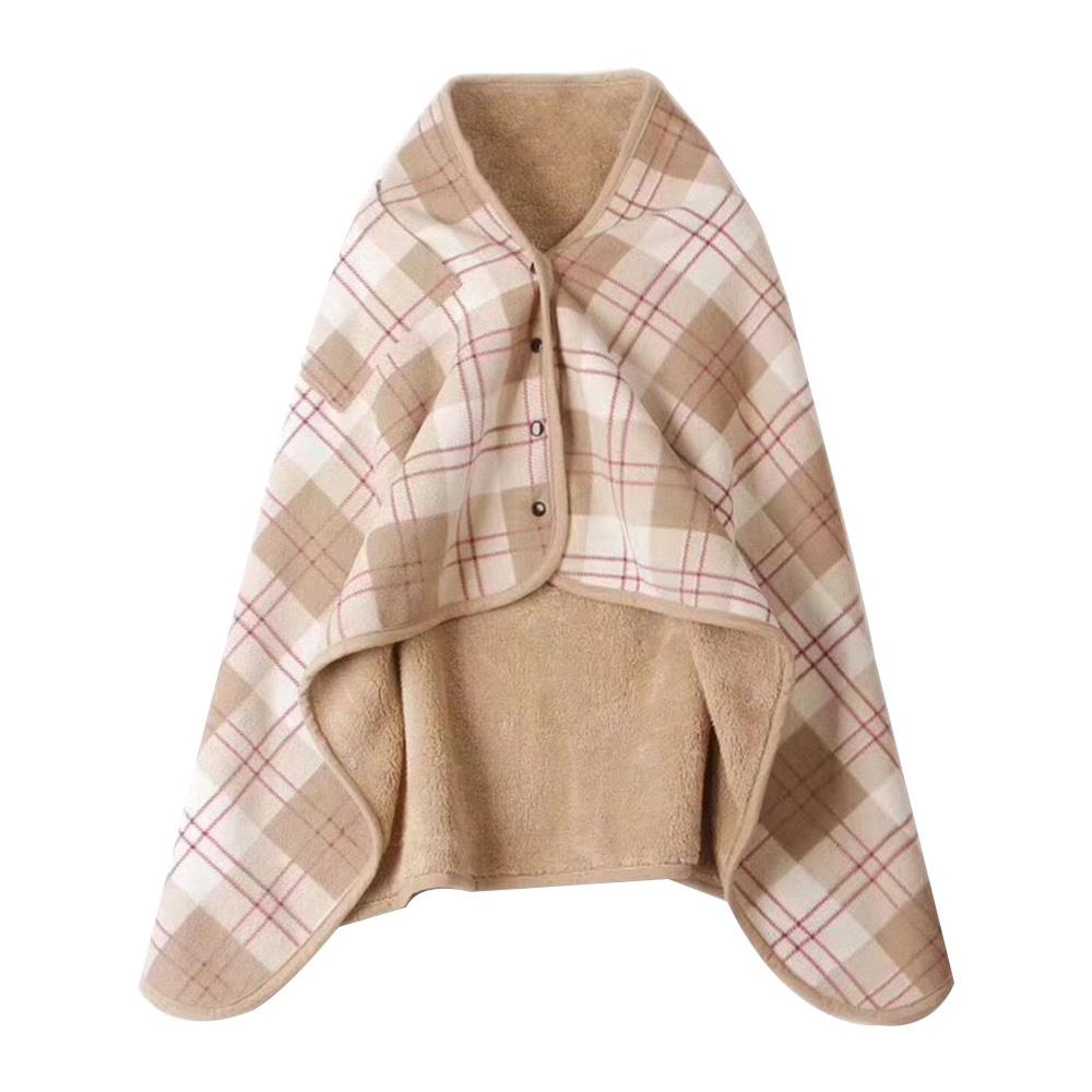 

Новый носимый плед флисовый двухслойный плед с пуговицей утолщенный многофункциональный зимний теплый плед для дивана кровати