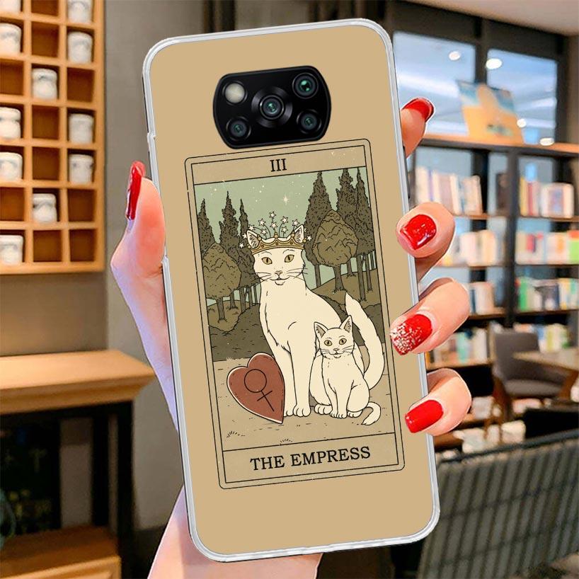 Tarot Card Cute Art Cats Cover Phone Case For Xiaomi Poco F7 Ultra X7 X6 X5 Pro M7 Redmi 15C 15 13C 13 12C 12 10C 10 9A 9C 9T 9