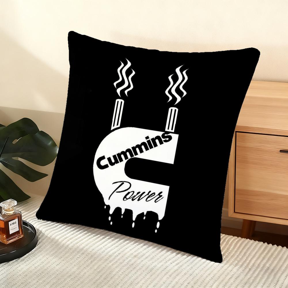 Gas Fueled Engine C-Cumminss Cushion Cover Soft Short Plush Pillow Cover Smooth Cozy Texture Aesthetic Cushion Case Home Decor