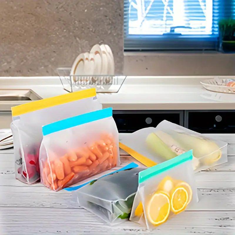 PEVA Stand-up Refrigerator Food Storage Bags - Seal & Preserve Freshness