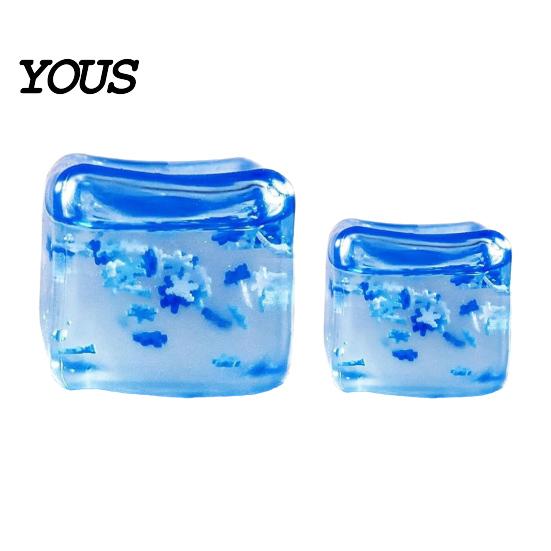 Adults Fidget Toy Stress Balls Ice Cube with Snowflakes Inside, Sensory Squeeze Fidget, Slow Rise for Kids and Anxiety Relief, Birthday Gifts