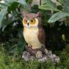Waterproof Cute Miniatures Garden Display Ornament Desktop Figurines Decor Resin Fake Owl Sculpture for Courtyard Patios