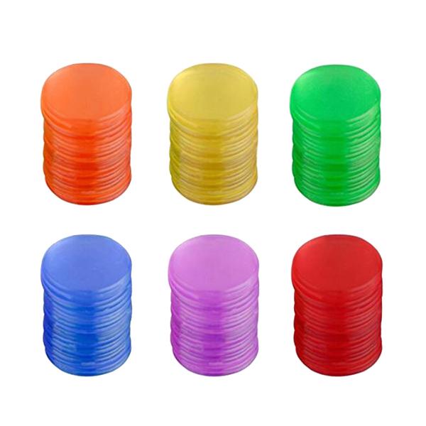 Buy 300PCS Tokens Plastic Colorful Creative Round Durable Mahjong ...