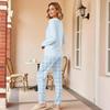 Set Pigiama Casual da Donna Stampato con Girocollo e Vestibilità Larga per Dormire e Rilassarsi