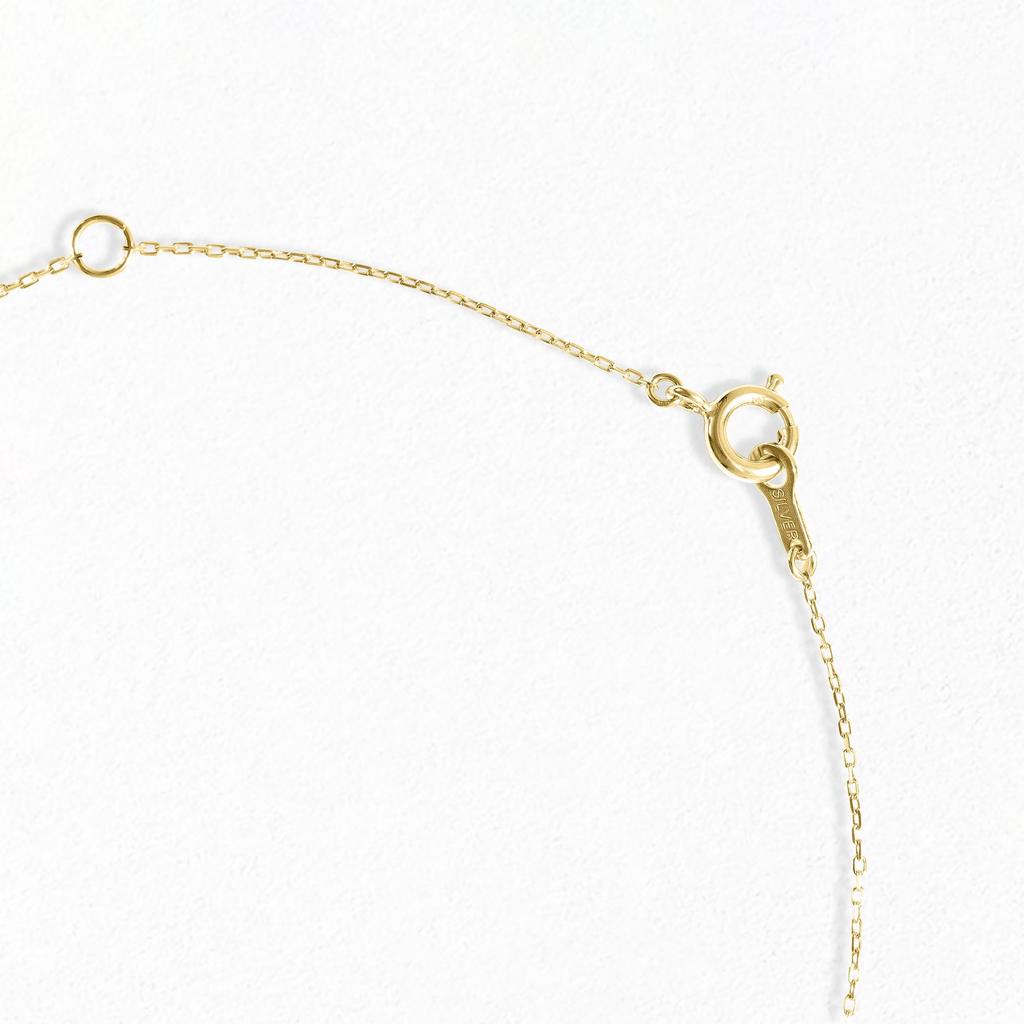 Estelle Silver Yellow Gold Plated Cubic Zirconia Drop Necklace (Web Exclusive) 0773-0831-0019-0000