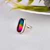 Blue Pink Watermelon Tourmaline 925 Sterling Silver Ring Jewelry, Handmade Artisan Tourmaline Ring Jewelry