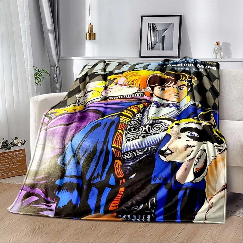 Anime JoJo Bizarre Adventure Flannel Blankets Print Child Adult  Throws Blanket Sofa Travel Teen Student Blanket
