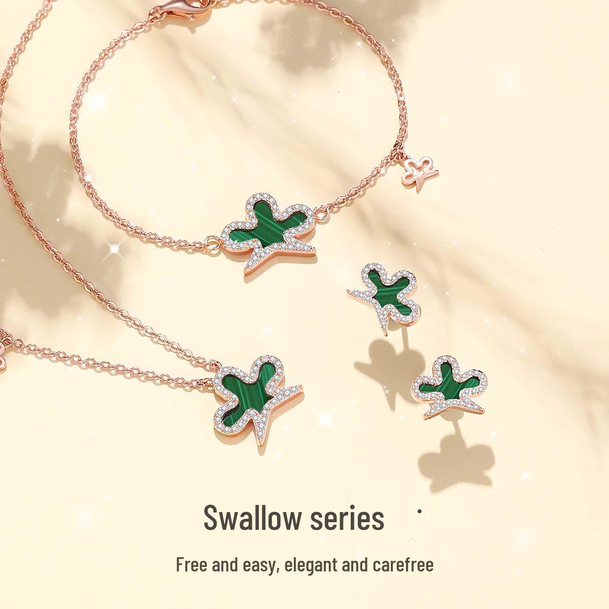 

Women s Malachite Necklace S925 Silver - High-End Clavicle Jewelry S925 Silver