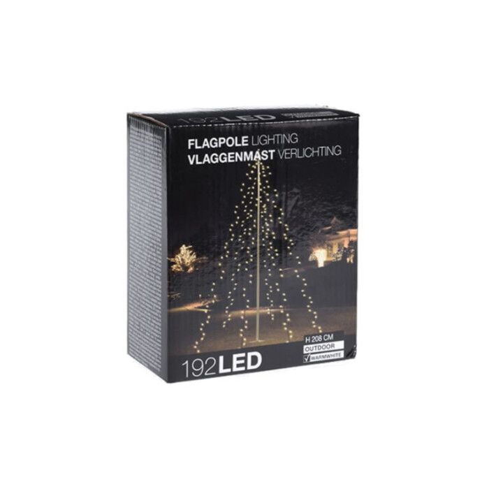 Ambiance Mât à guirlande lumineuse de Noël avec 192 LED 208 cm 439750