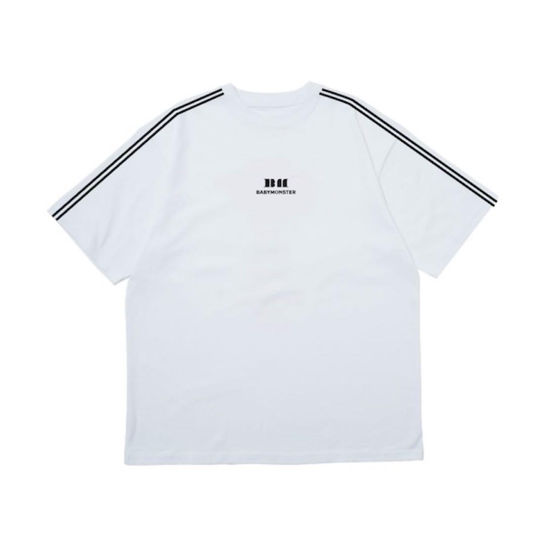 

[USED] BABYMONSTER Line T-shirt White XL Size Online Exclusive