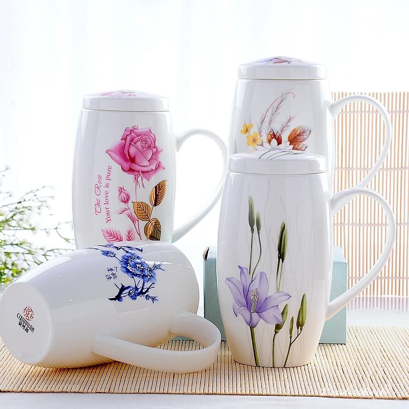 700ML, Bone China Big Coffee Mug, Ceramic Tumbler Tea Time, Large Mug Christmas Cup Gift, Porcelain Big Mug, Enamel Cup Taza