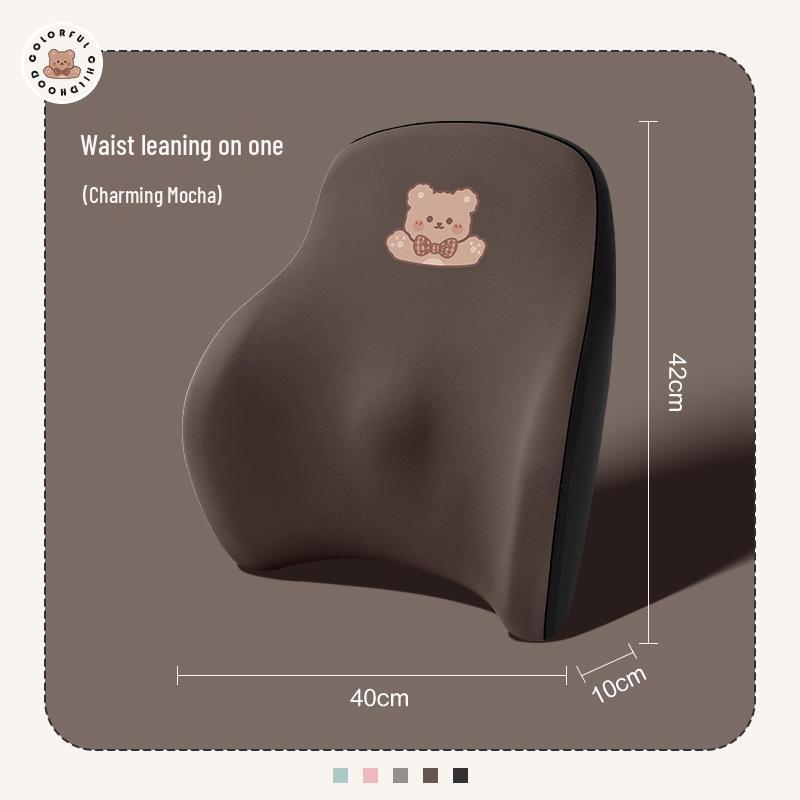 Cute Car Seat Neck and Lumbar Support Pillow