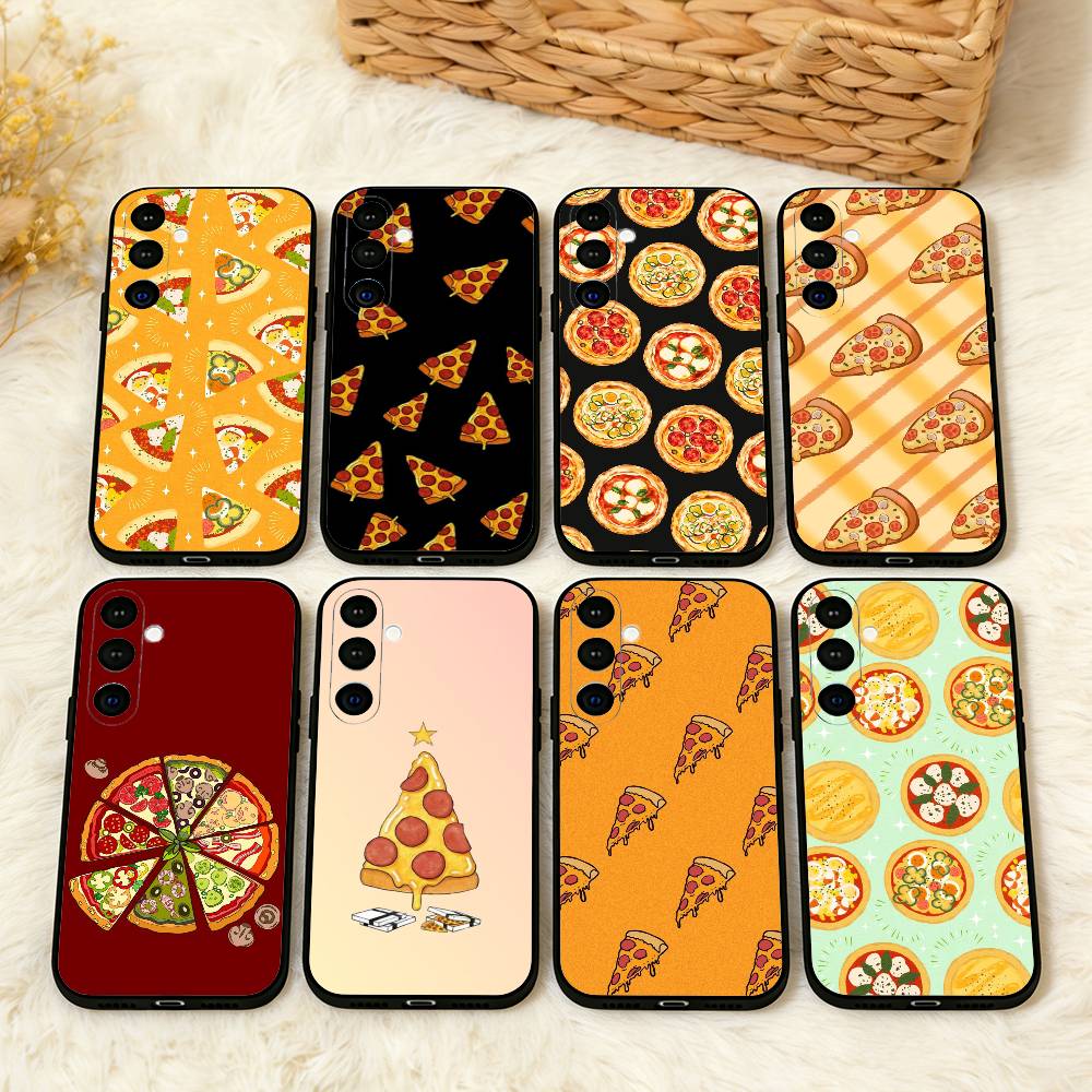 Leckeres P-Pizza C-Käse Handyhülle Für Samsung A73,72,71,53,52,51,22,91,80, Weiche Schwarze Hülle
