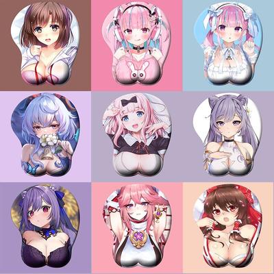 Creative Sexy Cartoon 3D Wrist Support Mouse Pad Thicken Soft Silicone Non-slip Desk Mat Office Home Mousepad For Cs Go Gaming Mouse Pad