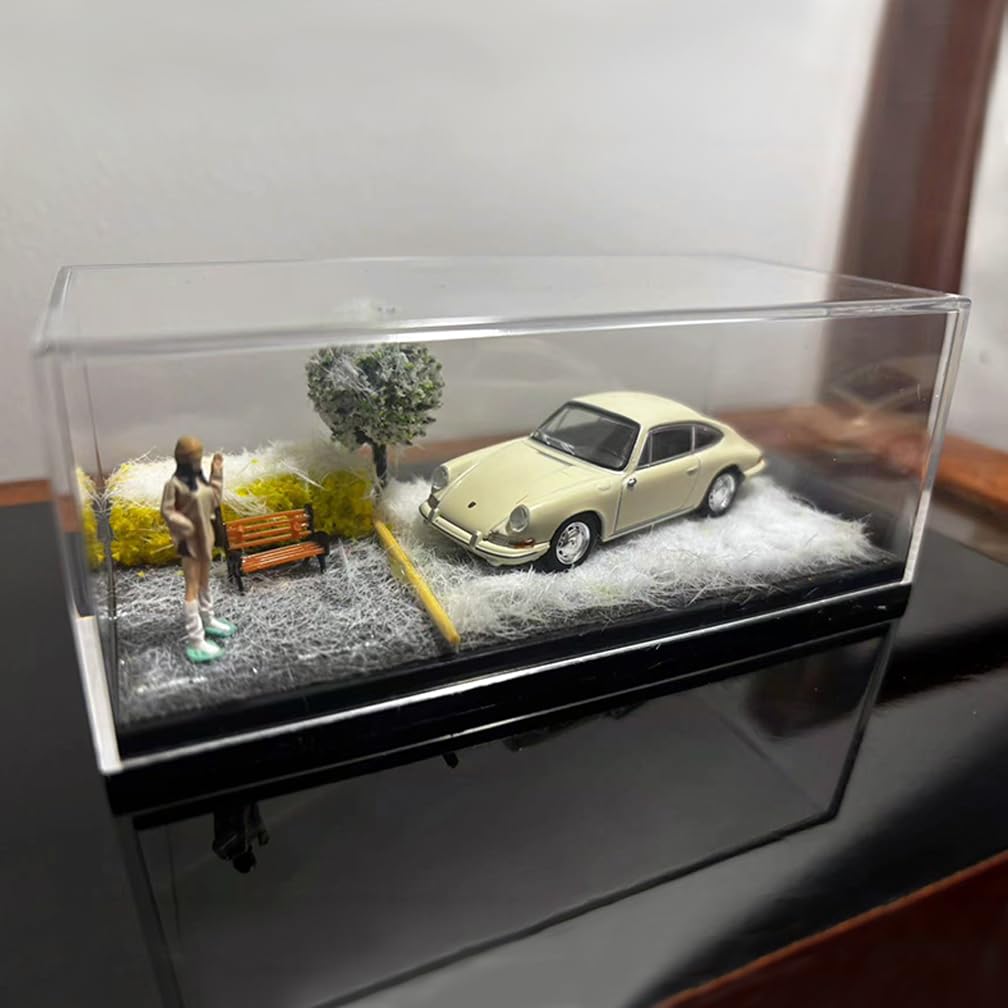 Escena de Estacionamiento Nueva Escala Pantalla Modelo Miniatura Almacenamiento de Coches Modelo Estacionamiento Modelo de Coche Camión Modelo de Plástico Pantalla Colección Fotografía Miniatura