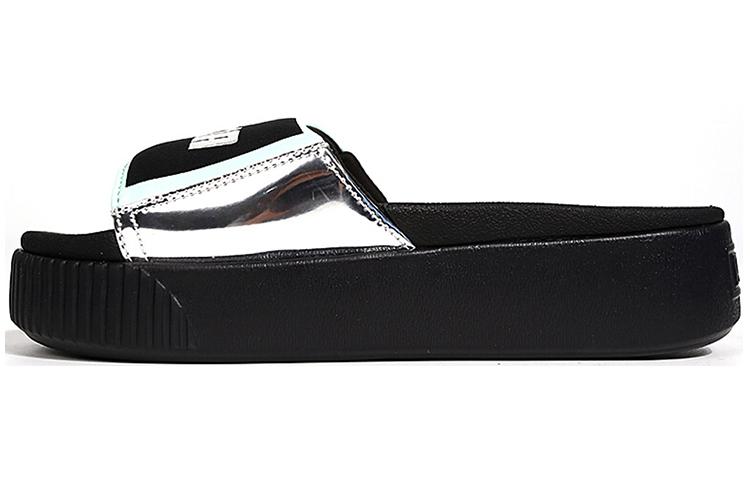 PUMA Platform Slide Tz Metallic Wns Silver Women s 369421-02 38