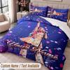 Custom Name Text 3Pcs Bedding Set Ayliva Duvet Cover And Two Pillowcases