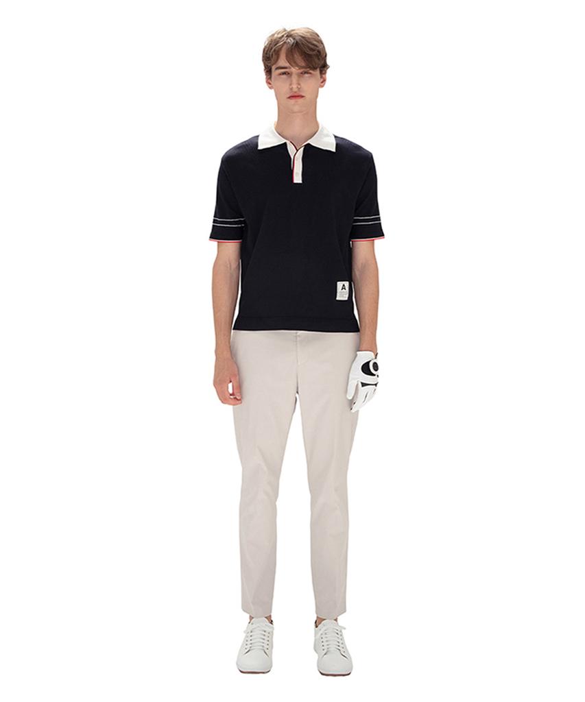 AVEN Classic Hampton Knit Polo Shirt Navy