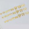 50Pcs Metal Alloy Bowknot Nails Art Decoration Silver Gold Nail Charms Diy Manicure Design Jewelry Accessories Tools