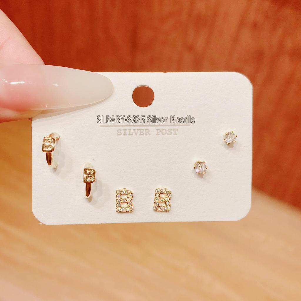 Environmentally Friendly Nickel-Free Gold Plated Women's Stud Earrings - High-End, Simple, Versatile Design
