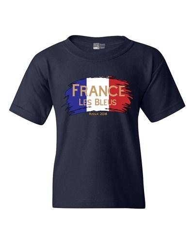 France Les Bleus Russia 2018 Football Team Fan Wear DT Youth Kids T-Shirt Tee Unisex T-Shirt M