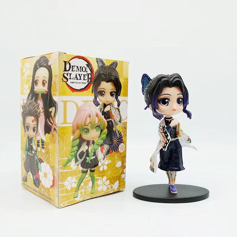 In stock Anime Demon Slayer Figure Doll Toy Nezuko Tanjirou Zenitsu Inosuke Kyoujurou Shinobu Giyuu  Model Toy Kids Xmas Gift