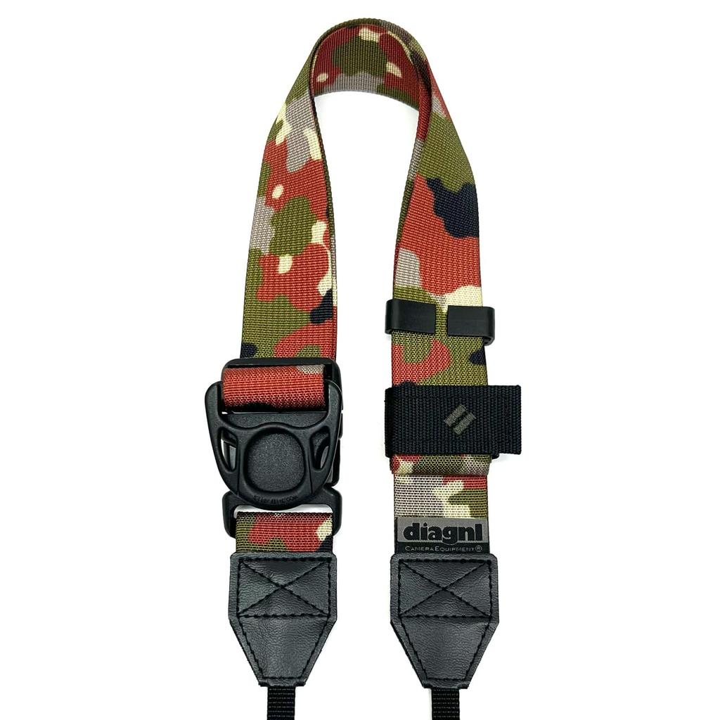 DIAGNL Ninja Camera Strap 38mm Camo Neck Detachable Shoulder Strap (Flecktarn camo) Strap,