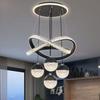 Nordic Wrought Iron Chandelier with Remote Control - Adjustable Color Temperature, Suitable for 8-10m² Spaces like Restaurants or Bars