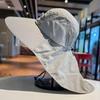 Cappello da sole unisex con protezione per il collo, in maglia cava, antivento, con cinturino fisso, anti-UV, pieghevole, traspirante, per giardinaggio, pesca, all'aperto