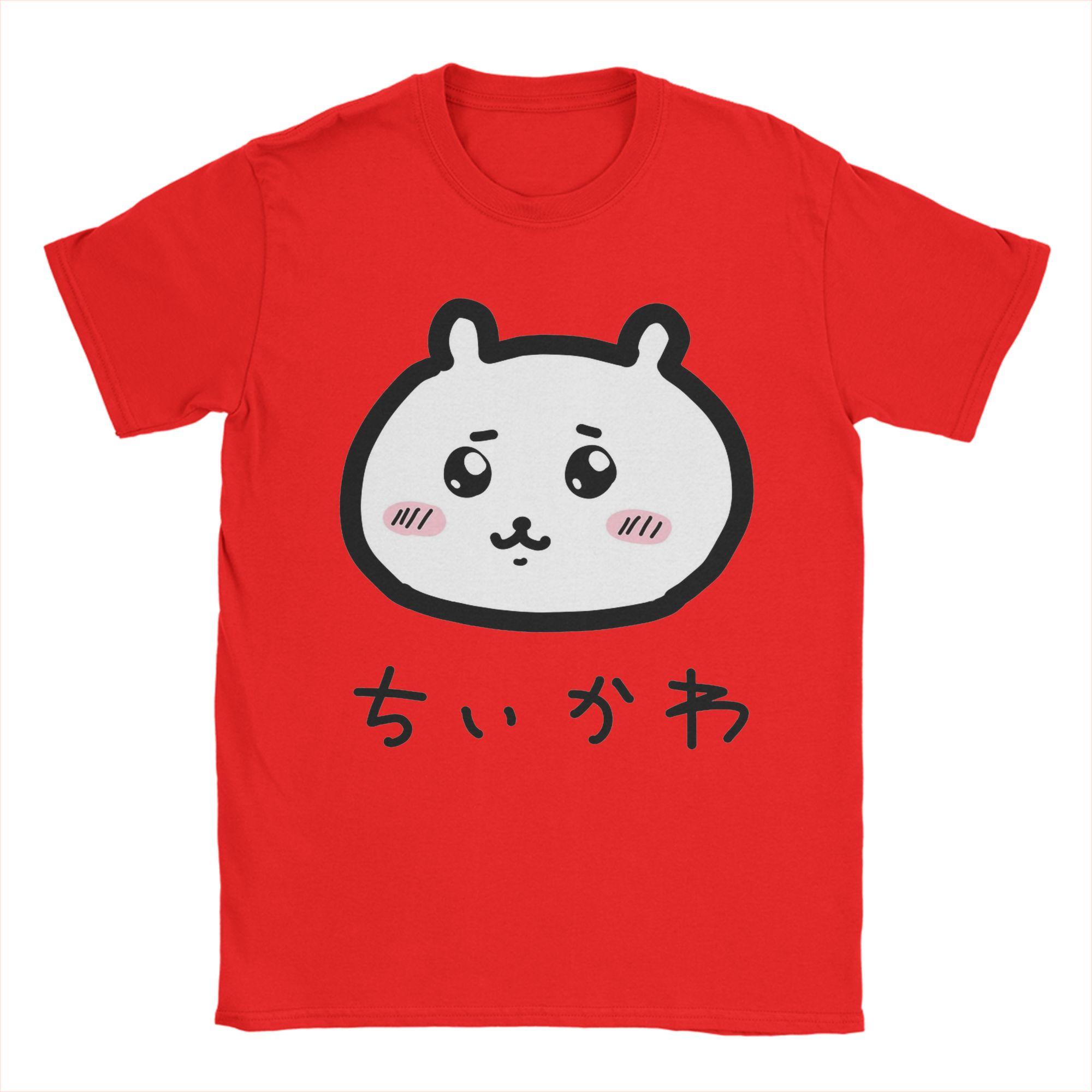 

Chiikawas TShirt Men Leisure 100 Cotton Tee Shirt Crewneck Short Sleeve T Shirt Big Size Clothing S