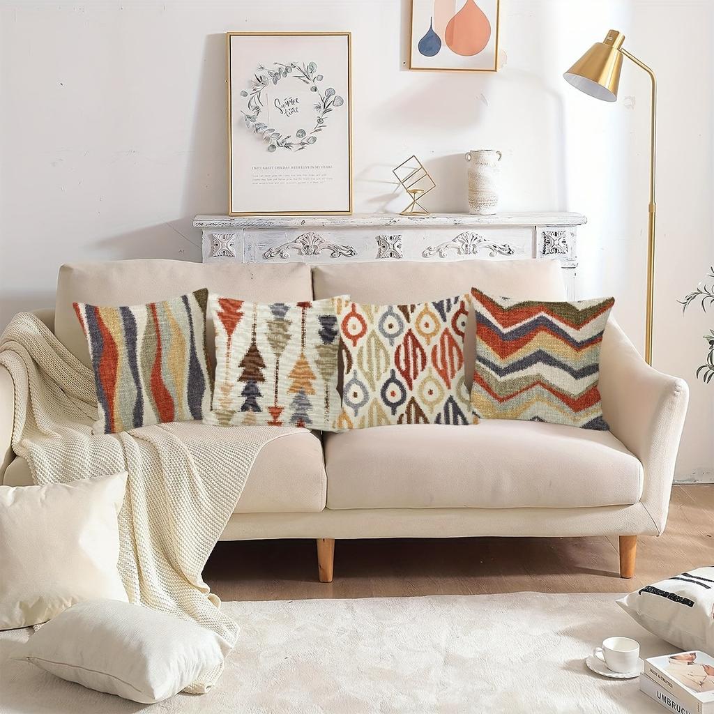 Moderne Mode schlichtes geometrisches Musterdruck Kissenbezug Wohnzimmer Sofa Kissenbezug Schlafzimmer Zimmer Heimdekoration