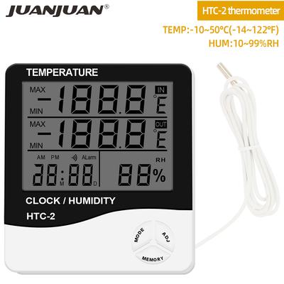 LCD Elektronischer Digitaler Temperatur- und Feuchtigkeitssensor Messgerät Hintergrundbeleuchtung Thermometer Hygrometer Anzeige Innenwetterstation Uhr