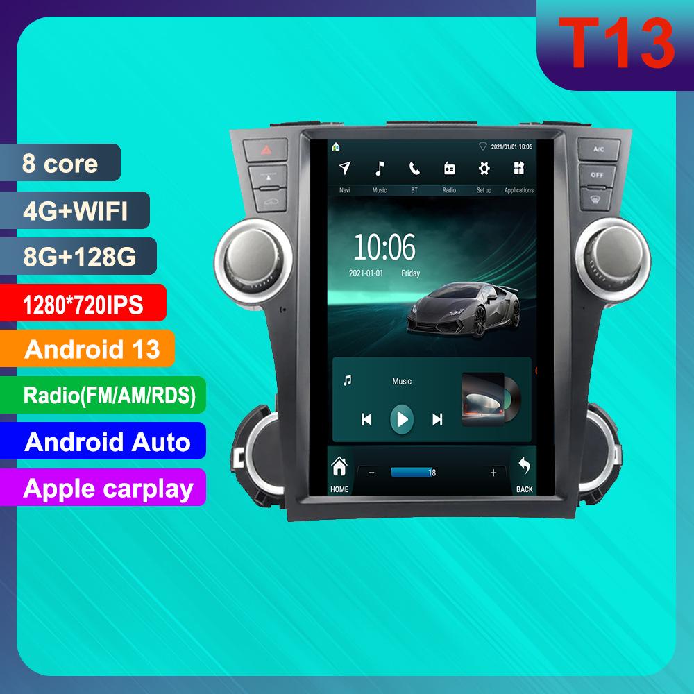 Toyota Highlander Android HD Smart GPS Navigation System with Reversing Camera & CarPlay Compatibility