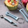 DIY Wassermelone Obst Hobel Cutter Scoop Obst Carving Werkzeug Messer Platte Obst Dig Zellstoff Separator Küche Obst Carving Werkzeuge