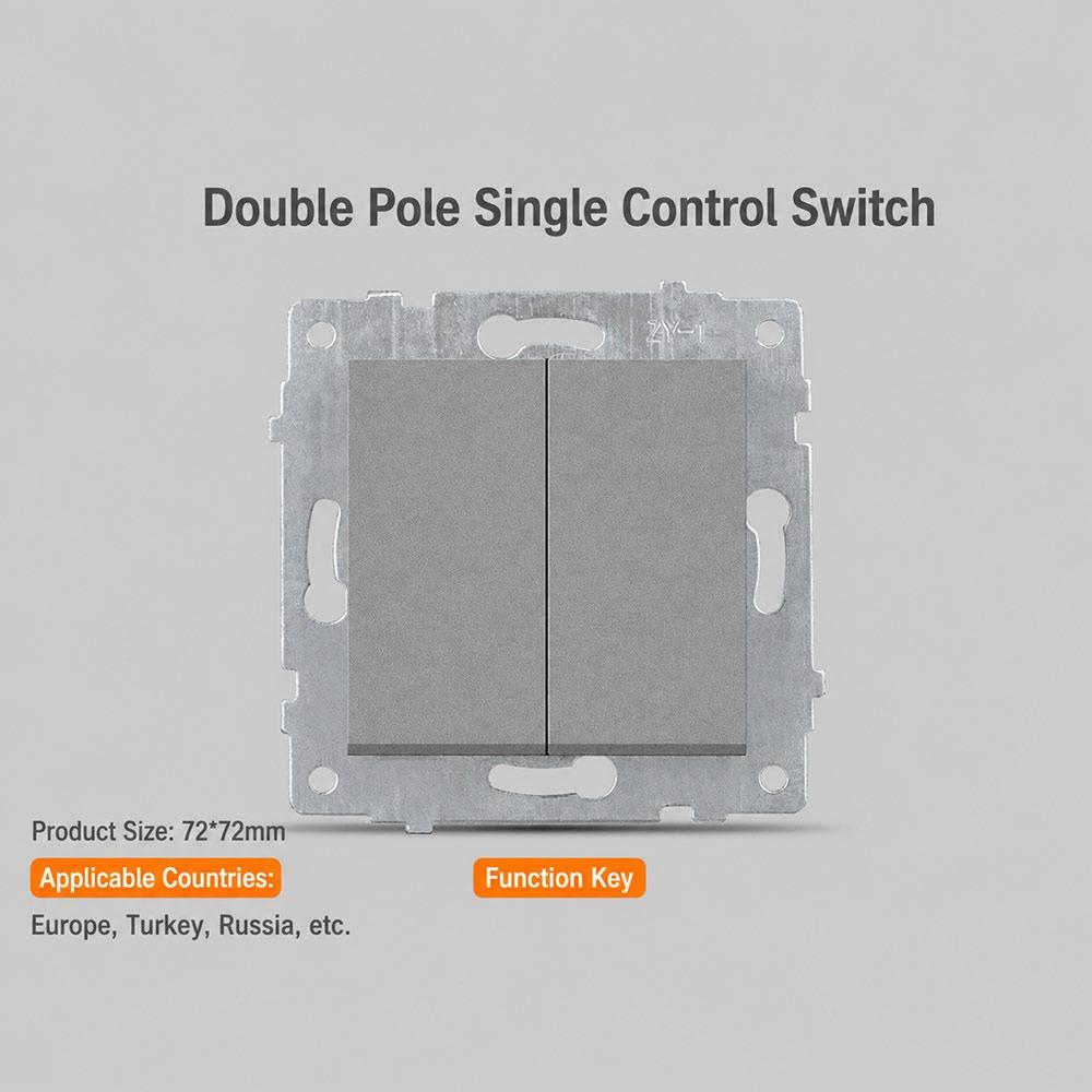 1Pcs Dual USB Fast Charge Panel Wall Switch EU French Socket Module  for EU Standard Wall Mount DIY
