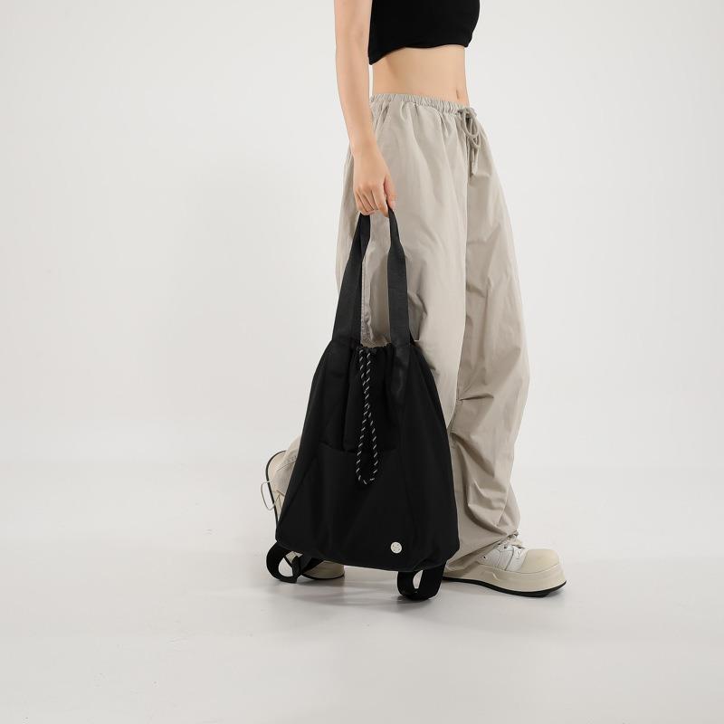 1 Stück Zugband Nylon Tragetasche Konvertierbar Leichter Rucksack Lässig Reise Fitnessstudio Sport Schultertasche