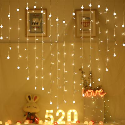 2Mx1.5M Window Curtain String Light With Heart Butterfly Photo Clip Ornament Christmas Garland for Valentine Wedding Decor