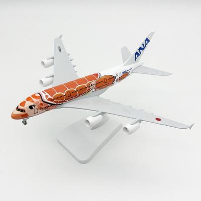 Modèle d'Avion 20CM A380 Dessin Animé Tortue de Mer Airlines Alliage Métal Moulé sous Pression Avions w Train d'Atterrissage Avion Souvenir Jouet