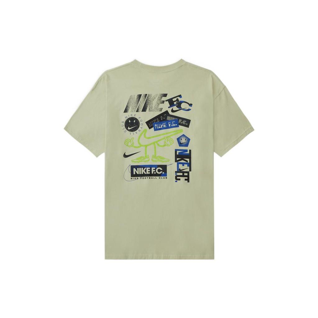 Nike Męska koszulka piłkarska z krótkim rękawem i okrągłym dekoltem z nadrukiem logo Jasnooliwkowa DH7463-371