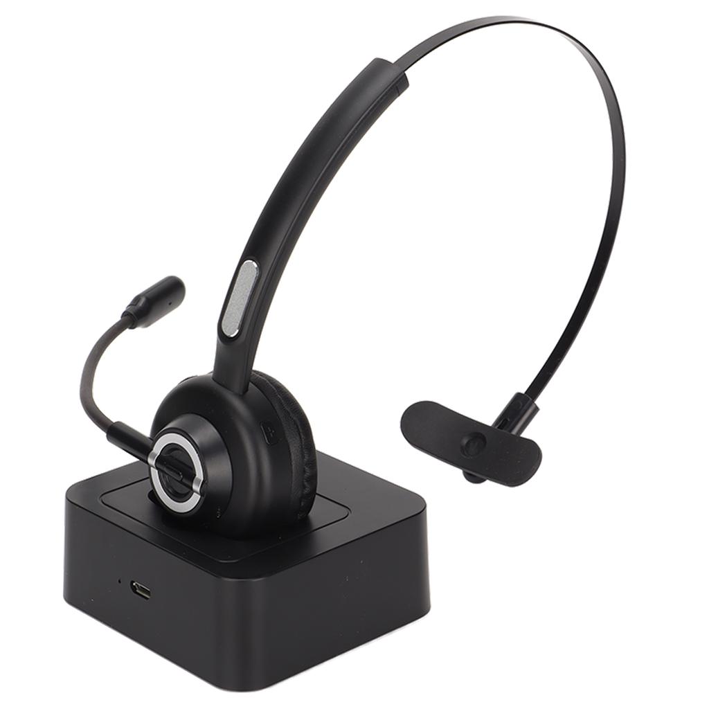 Call Center Headset Noise Reduction Rechargeable Mute Function Bluetooth Business Headphone with