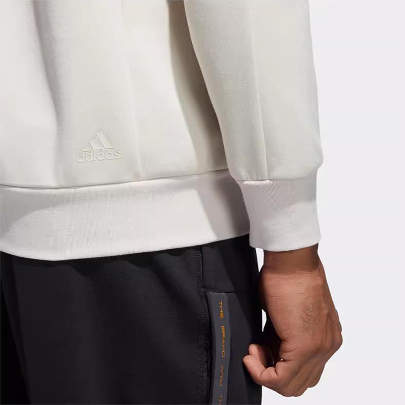 Adidas Tref Sweat Casual Sports Crew Neck Long Sleeve Sweater Men Sweater Alumina-Brown HE9906