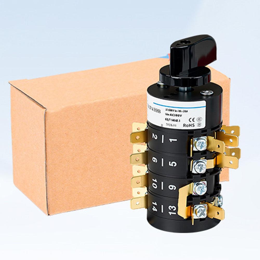 HZ5B-20/4 7Gear 4-Section Combination ChangeOver Switch Common Rotary Cam Switch Offers High Temperature Resistance & Insulation