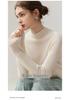 Lekasha 100% Pure Cashmere 12-Gauge Rolled Hem Turtleneck Sweater