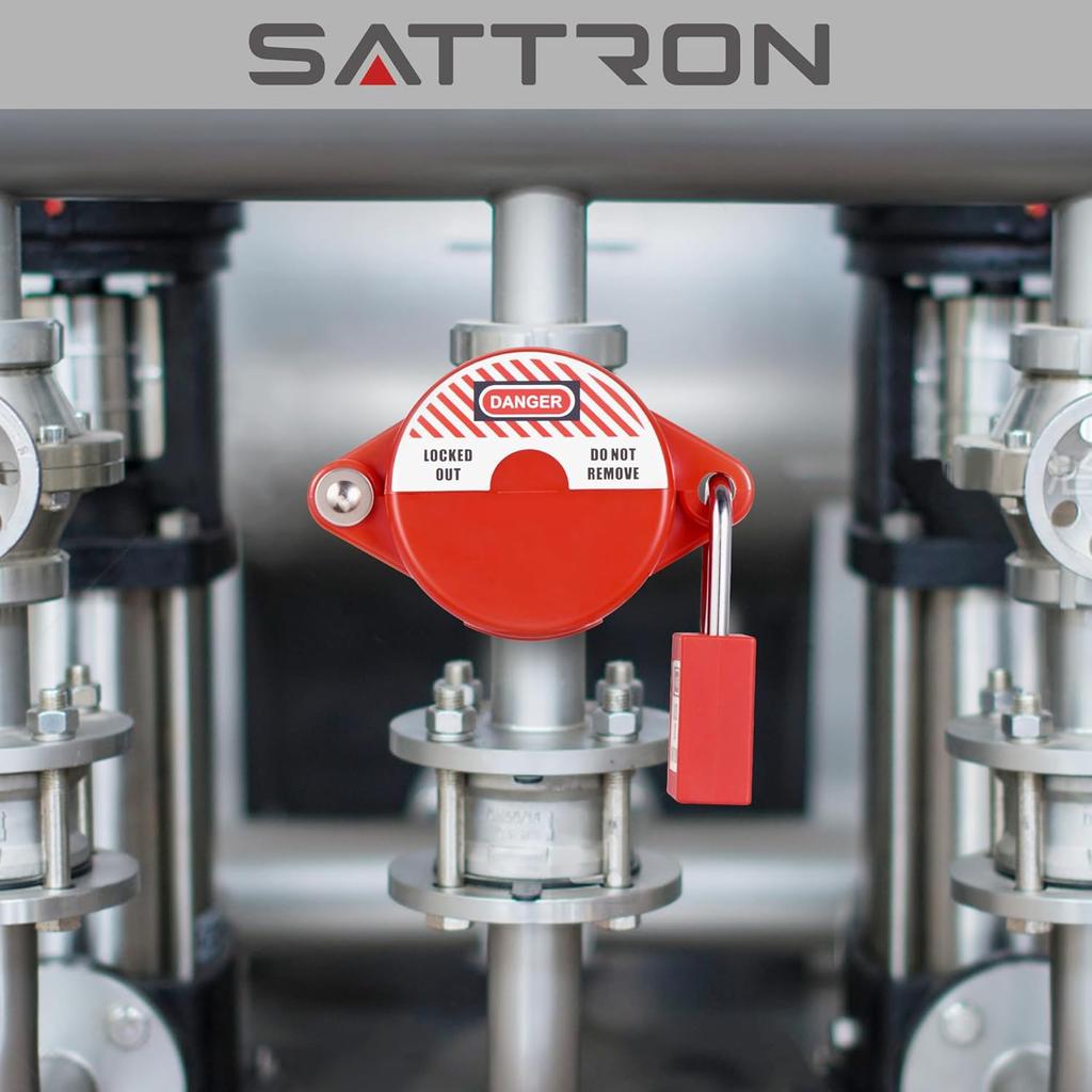 2 Sets Gate Valve Lockout and Safety Padlocks, Valve Lockout Device for 1 to 2-1/2 inch Diameter Valve Handles, Suited for Outdoor Water Spigot
