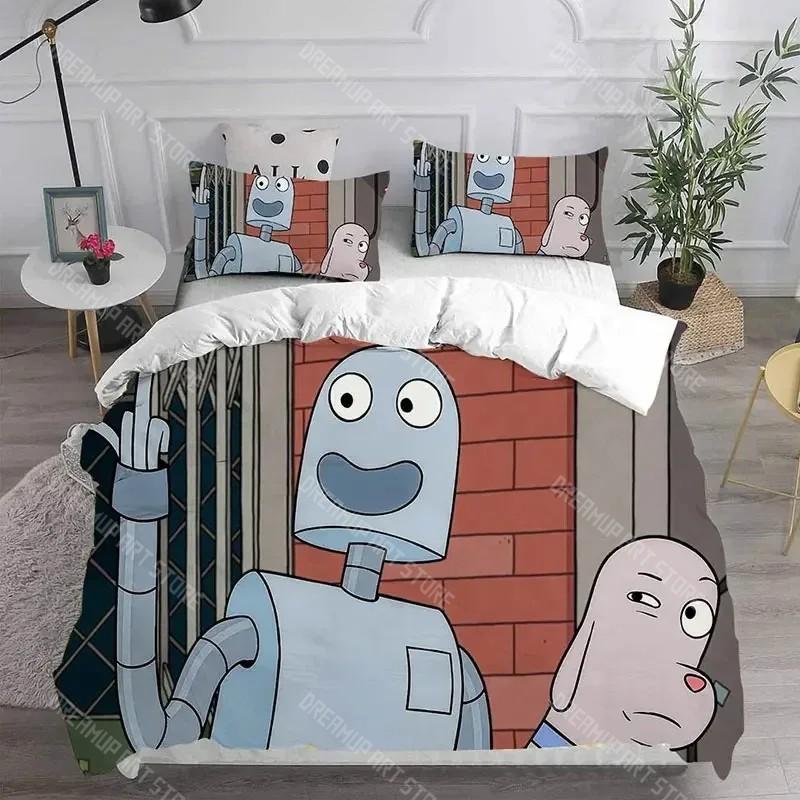 Cartoon Robot Dreams Bettwäschesets Steppdecke Tagesdecke Bettbezug Kissenbezugsets Kinder Erwachsenengröße Heimtextilien