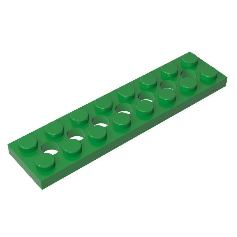 10pcs 3738 Plate 2 X 8 with 7 Holes Bricks Collections Bulk Modular Toys For Technical MOC DIY Gift Buildings Blocks