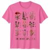 T-shirt Unisex Variazioni Floreali Fiori Selvatici Britannici Grafica Retro Cool