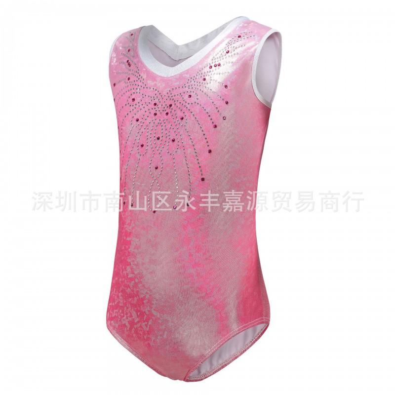 Girls Shiny Ballet Dance Gymnastics Leotard Tutu Dress Performance Outfit Set