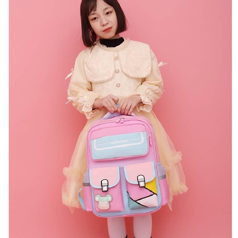 Adorable Oxford Cloth Kids Backpack For Grades 1-6 Breathable And Wear-resistant